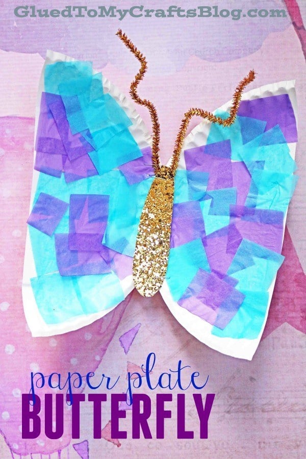 paper plate butterfly craft