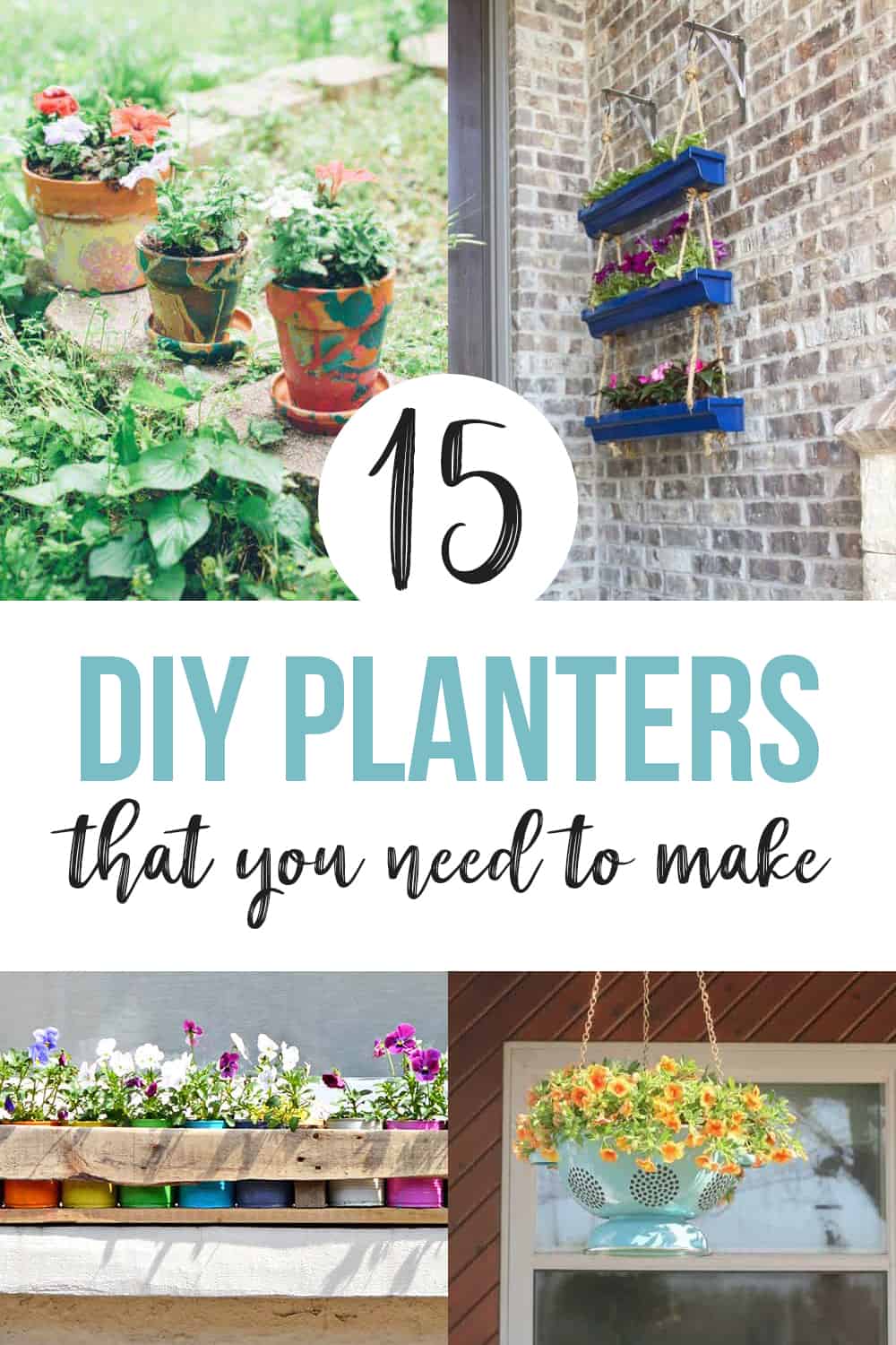 12 Easy DIY Garden Planters- Homemade Planters- A Cultivated Nest