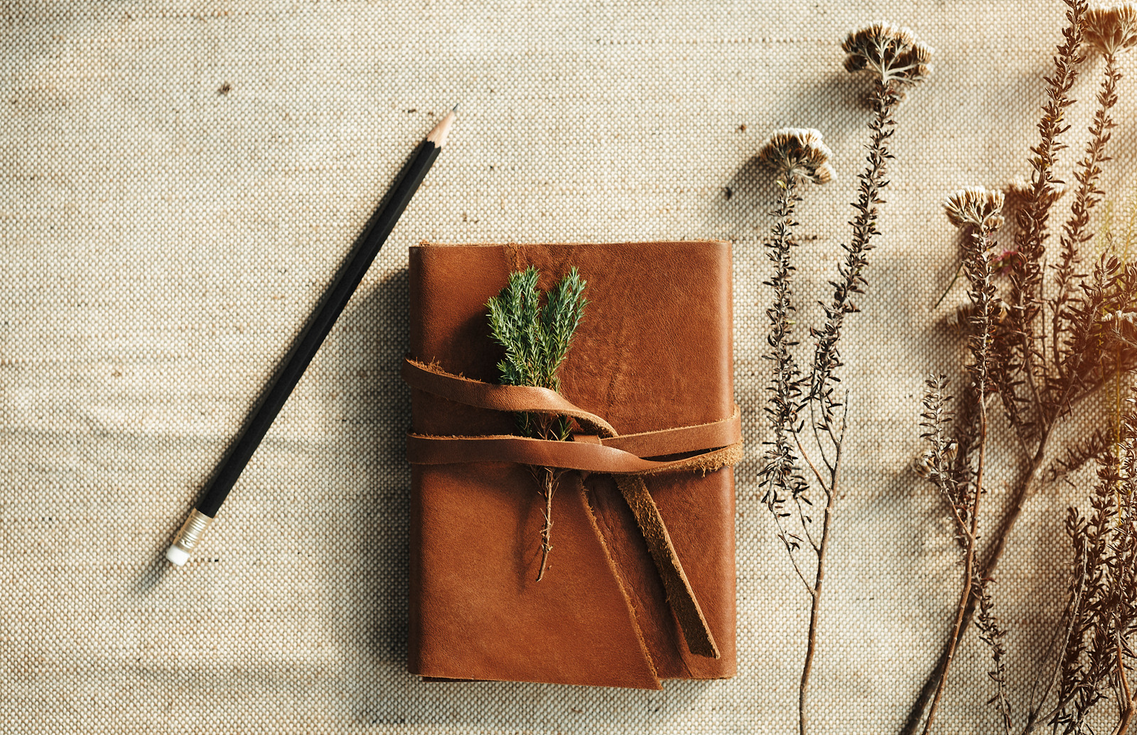 Journal with flowers