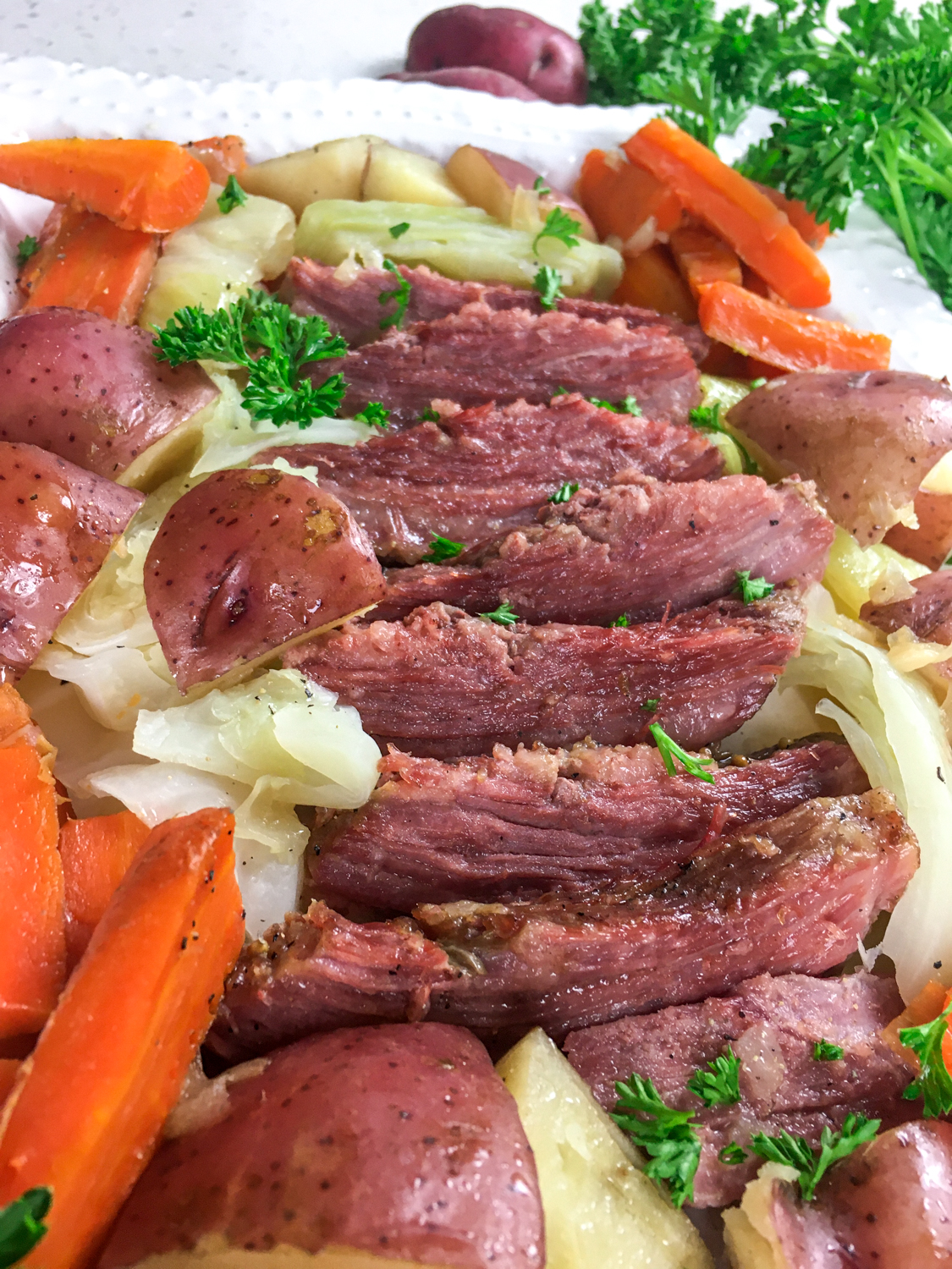 Instant Pot Corned Beef and Cabbage Without Beer Bird's Eye Meeple