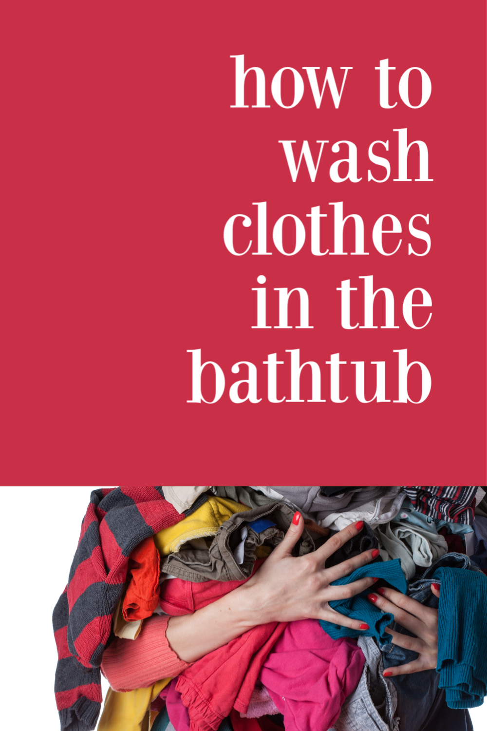 How to Wash Clothes in the Tub (Or Any Large Bin) Bird's Eye Meeple